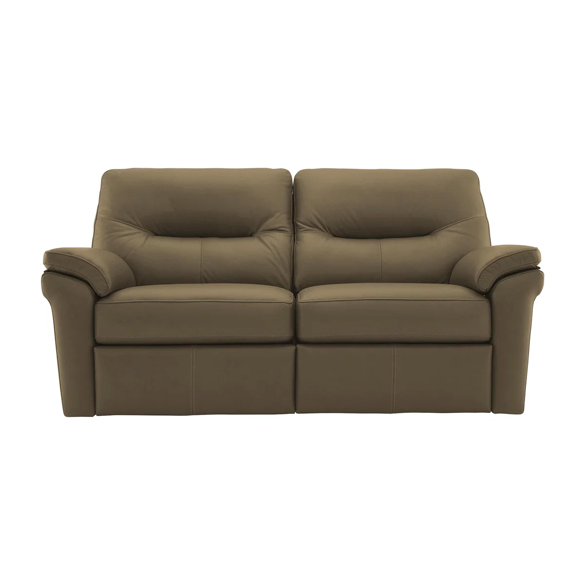 G Plan - Seattle 2.5 Seater Leather Power Recliner Sofa with Power Lumbar - Capri Mushroom – image 1