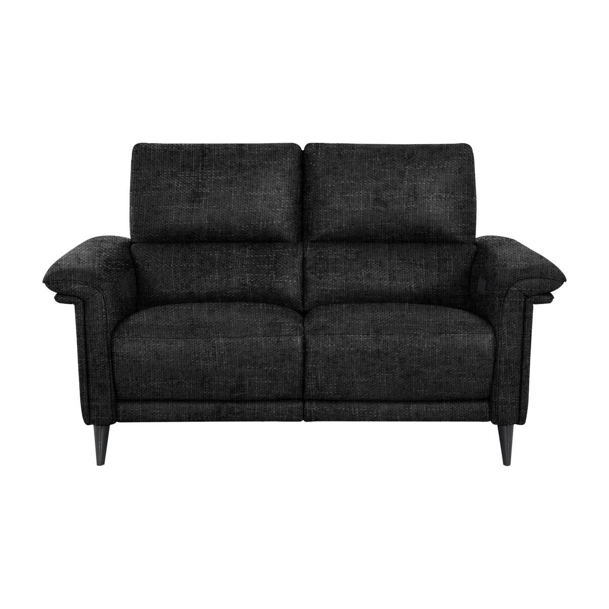Domicil - Huxley 2 Seater Fabric Power Recliner Sofa with Telescopic Headrests - Black Mica – image 1