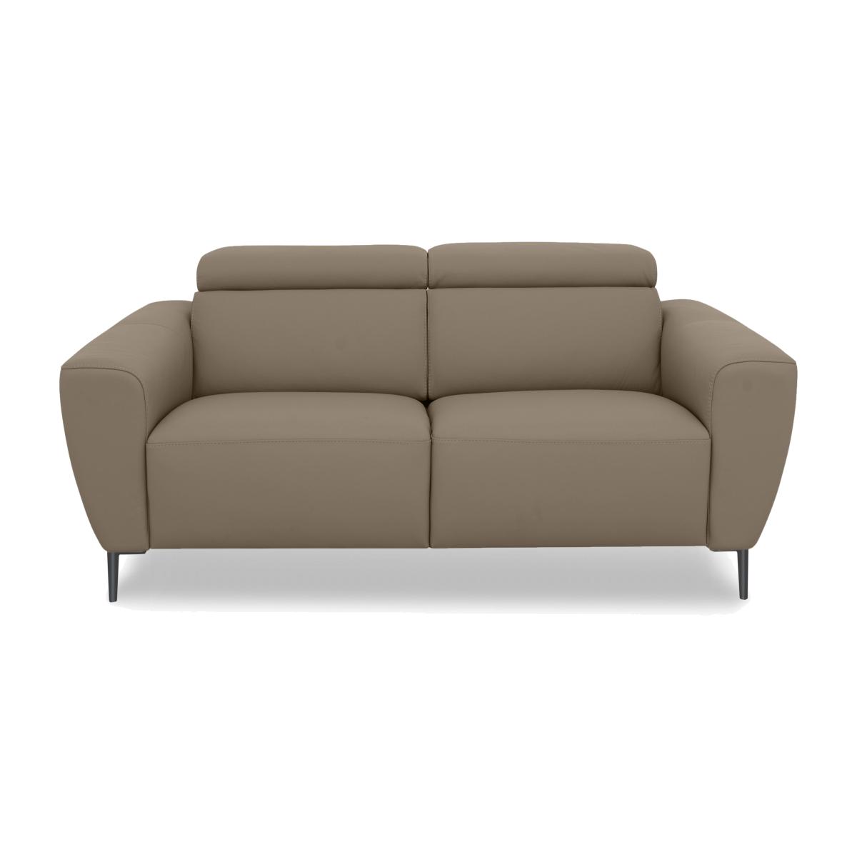 Nicoletti Italia - Milano 2 Seater Leather Sofa - Torello Taupe – image 1