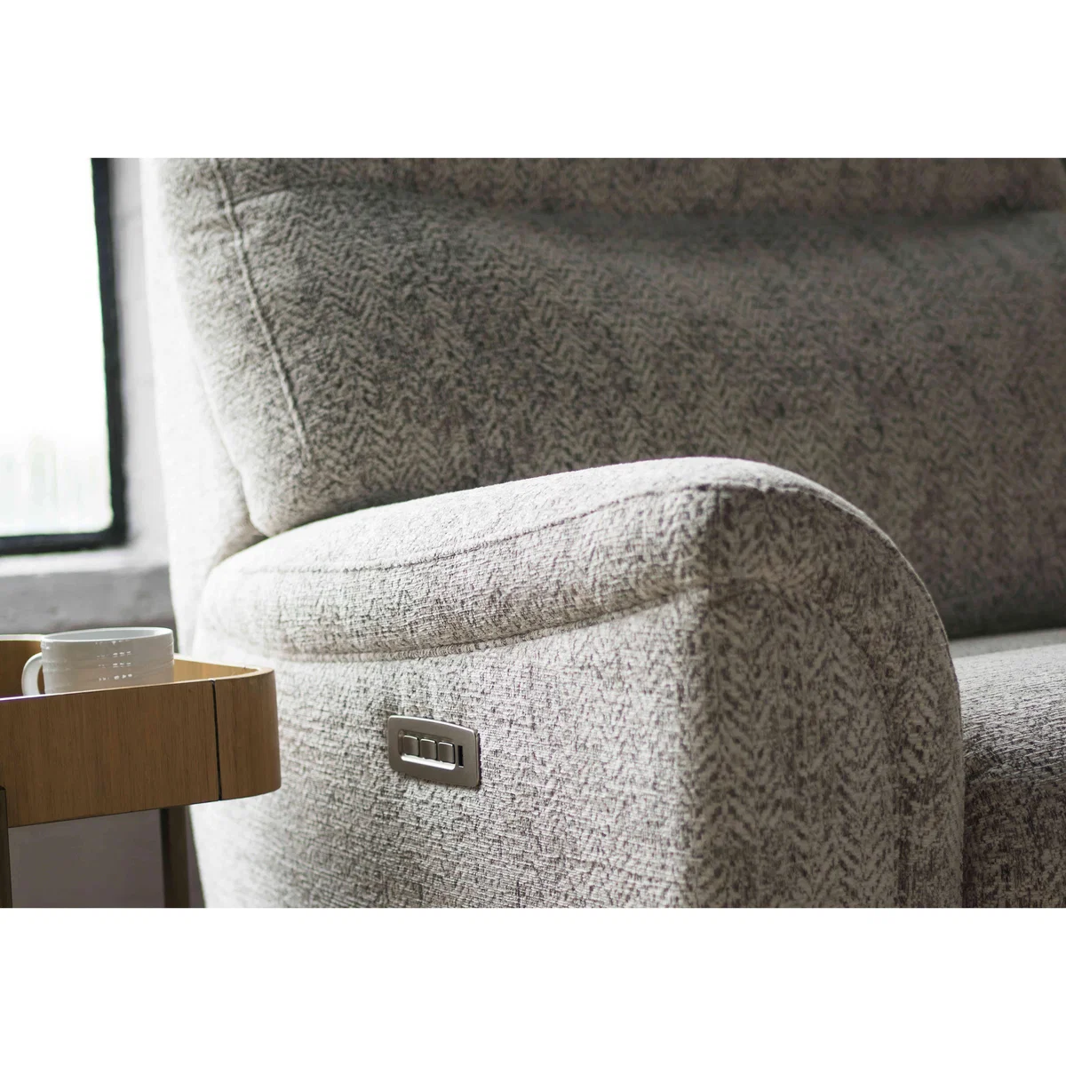 Parker Knoll - Hudson 23 Fabric 2 Seater Power Recliner Sofa with Headrests and Power Lumbar - Pewter – image 4