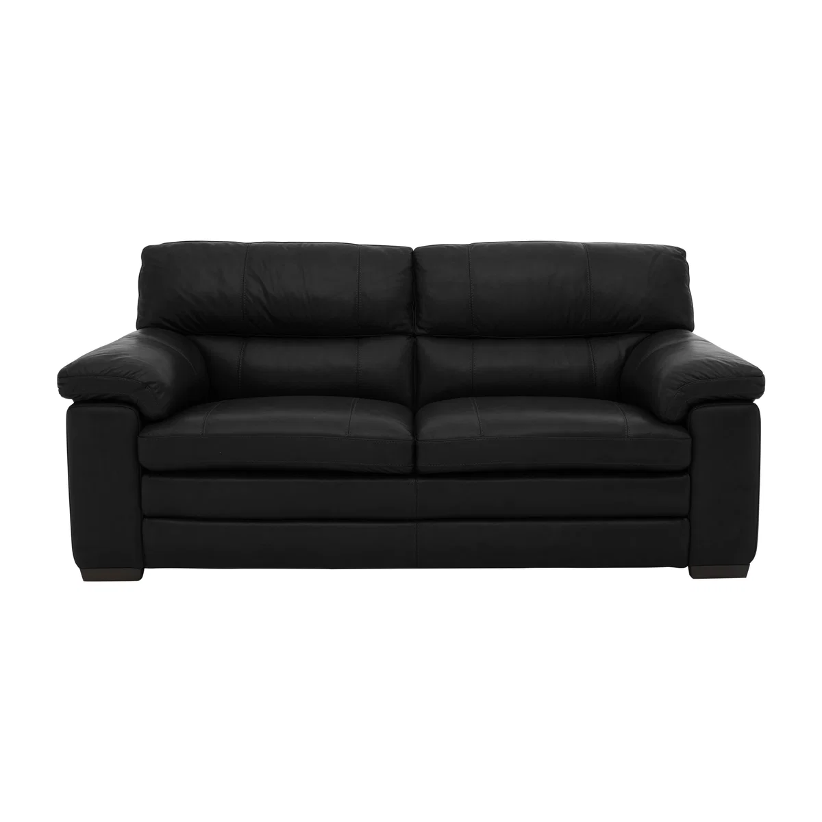 Cozee 2 Seater Pure Premium Leather Sofa - Black- World of Leather – image 1