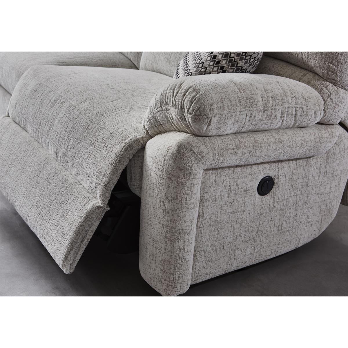 Comfort Story - Page 2 Seater Fabric Power Recliner Sofa with Power Headrests – image 9