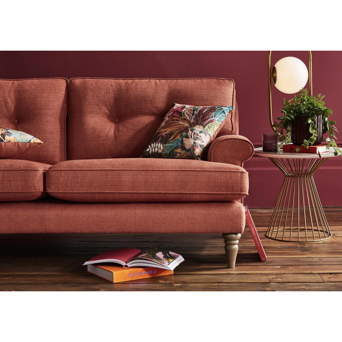 The Botanical Collection Paradiso 2 Seater Fabric Patterned Sofa - Grey – image 3