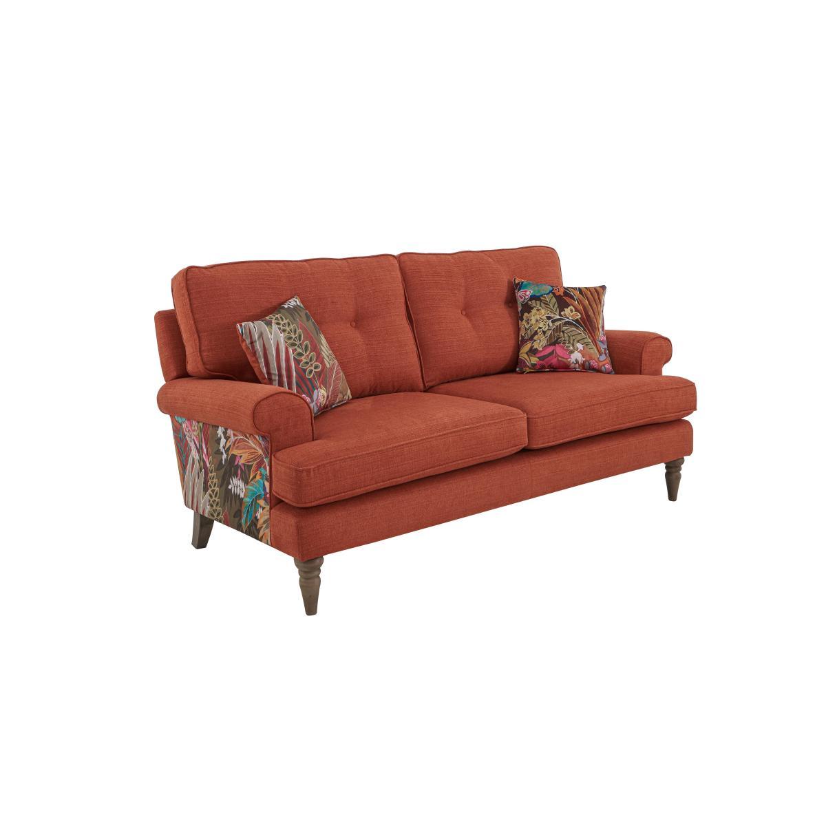 The Botanical Collection Paradiso 2 Seater Fabric Patterned Sofa - Grey – image 5