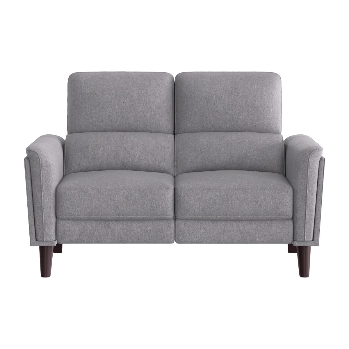 Compact Collection Klein 2 Seater Fabric Power Recliner Sofa with Telescopic Headrests - Pewter – image 1