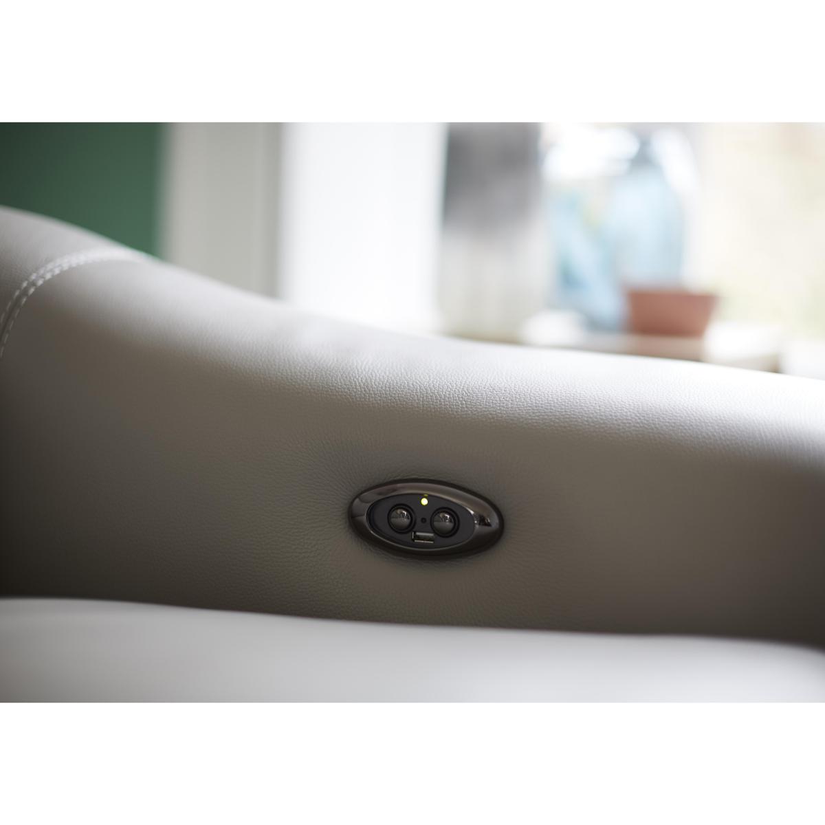 Elixir 2 Seater NCLeather Sofa With Manual Recliner - Pearl Blue – image 11