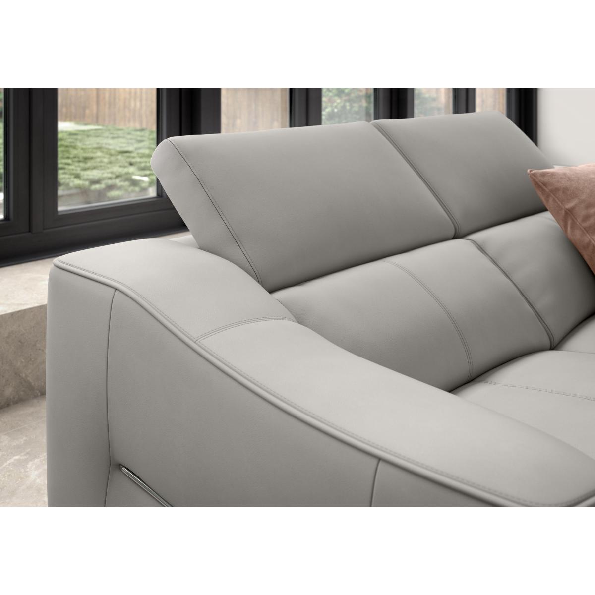 Elixir 2 Seater NCLeather Sofa With Manual Recliner - Pearl Blue – image 5