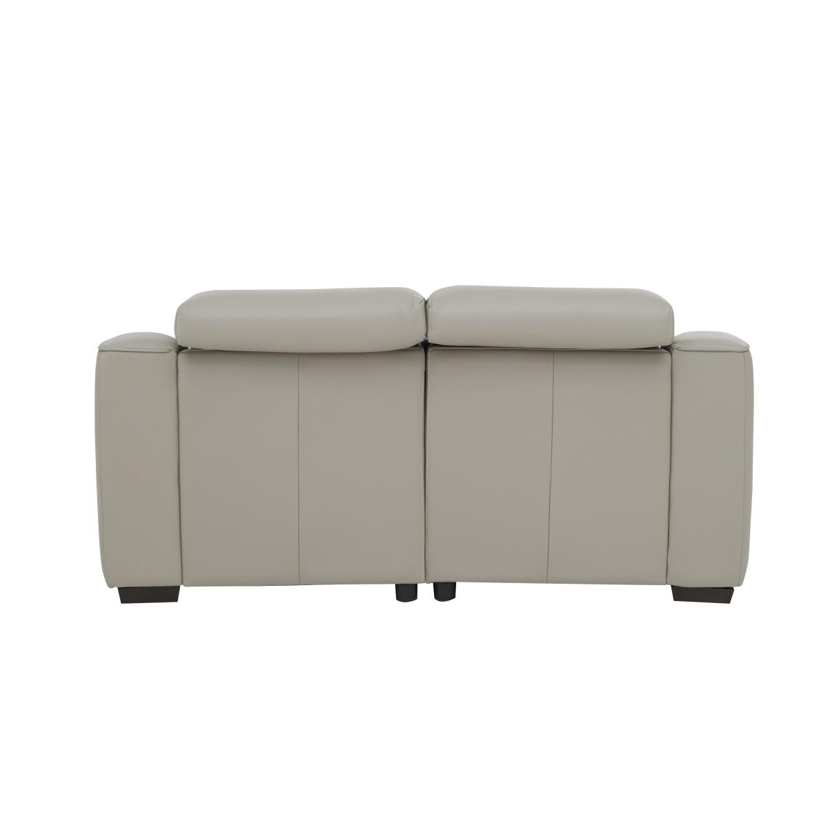 Elixir 2 Seater NCLeather Sofa With Manual Recliner - Pearl Blue – image 9