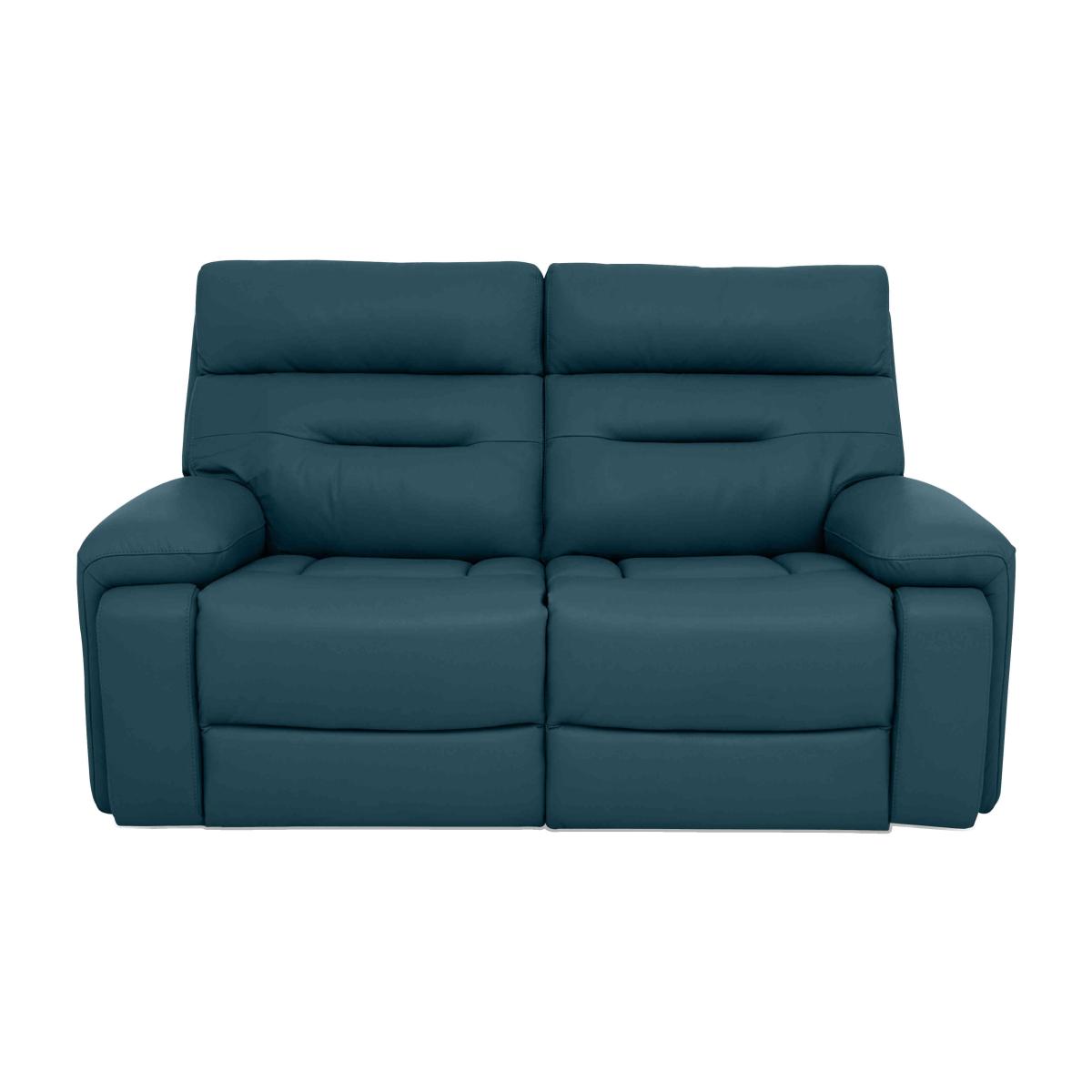 Cinemax 2 Seater Leather Sofa - Midnight Jade