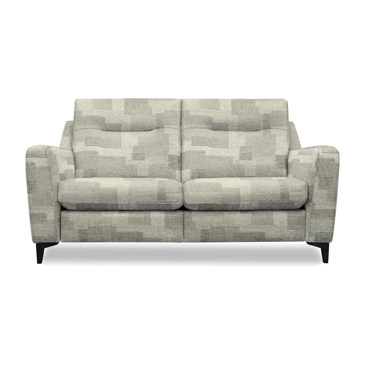 G Plan - Arlo 2 Seater Fabric Sofa - No Recliner - Checkers Smoke with Ebony Feet – image 1