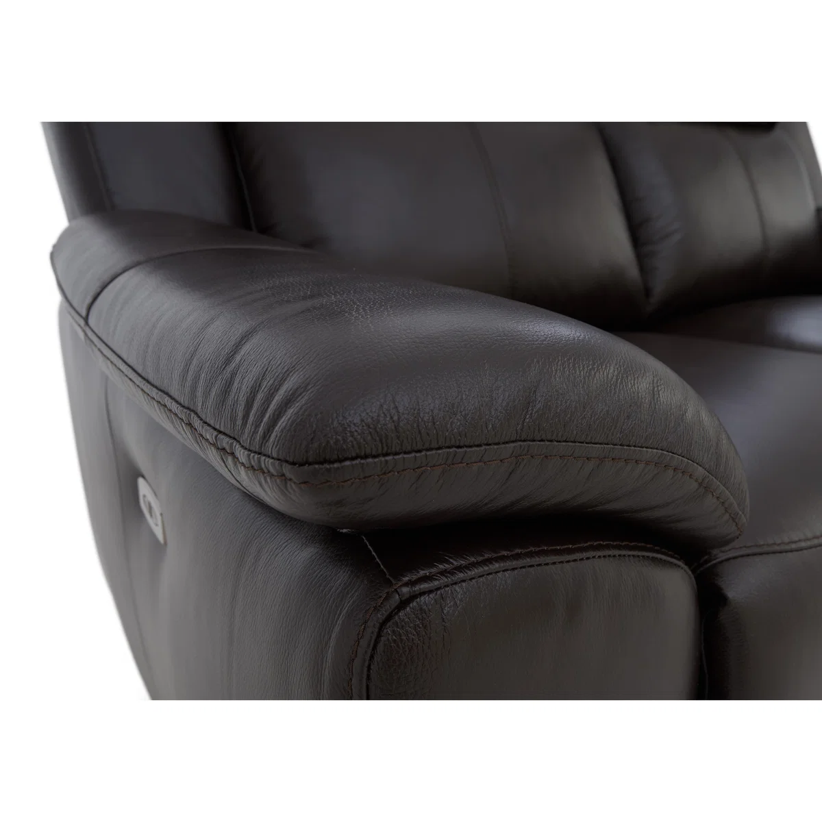 Utah 2 Seater Leather Power Recliner Sofa with Headrests and Power Lumbar - Midnight Jade – image 4