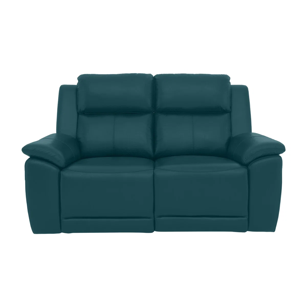 Utah 2 Seater Leather Power Recliner Sofa with Headrests and Power Lumbar - Midnight Jade – image 1