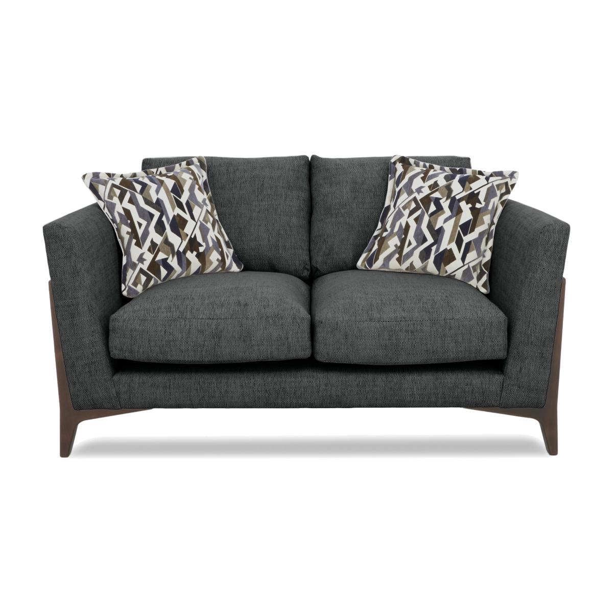 Iris 2 Seater Fabric Sofa - Elara Charcoal Wa Ft – image 1