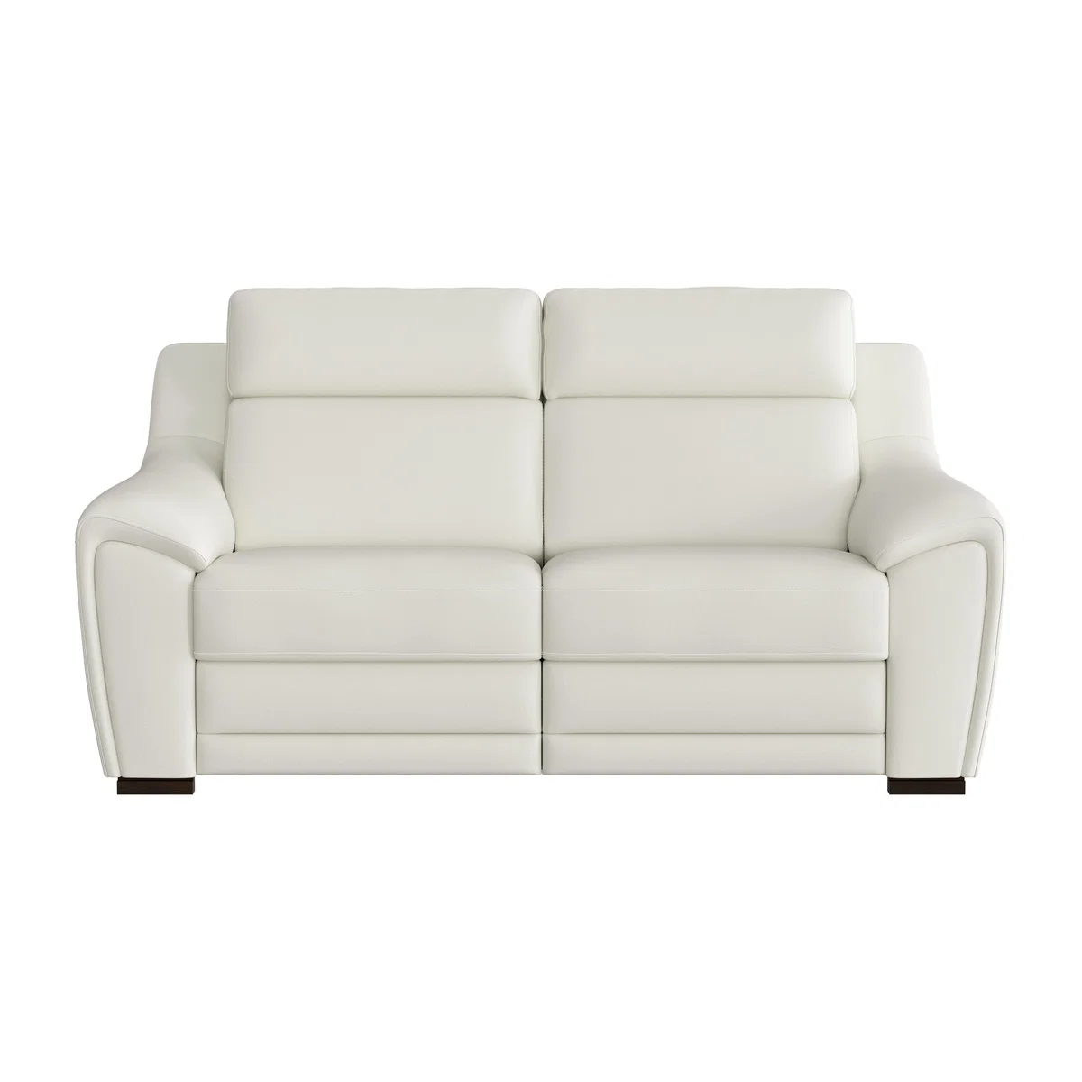 Nicoletti - Tosca 2.5 Seater Leather Recliner Sofa with Power Headrests - White