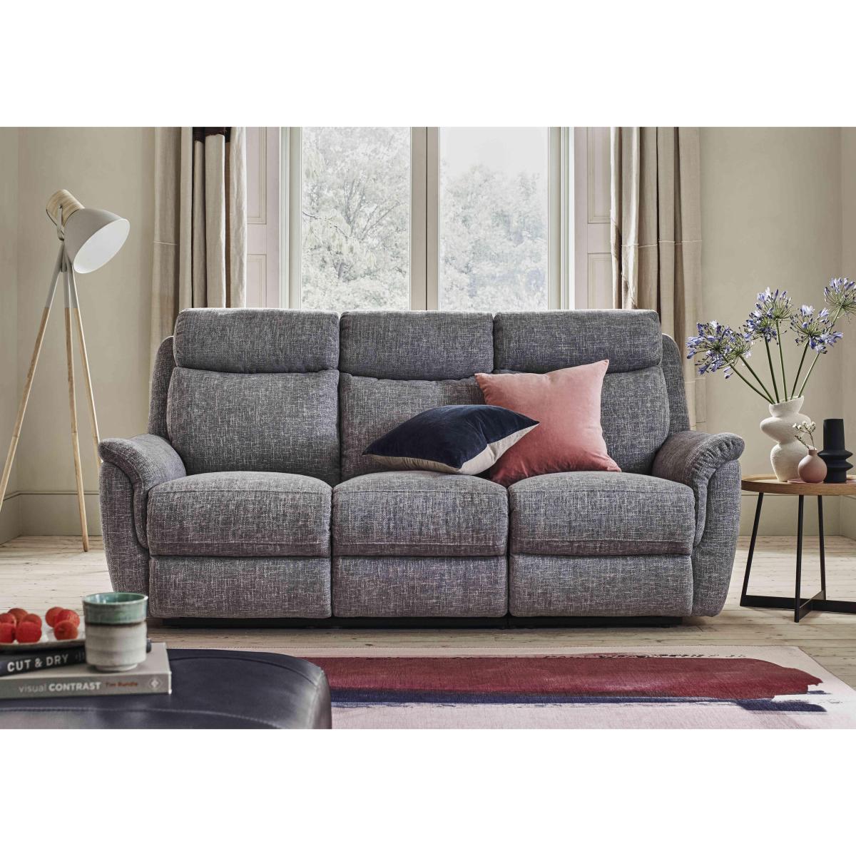 Orlando 3 Seater Fabric Sofa - Grey – image 2