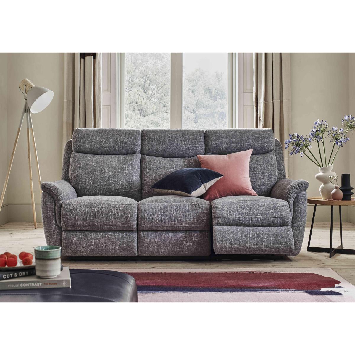 Orlando 3 Seater Fabric Sofa - Grey – image 3