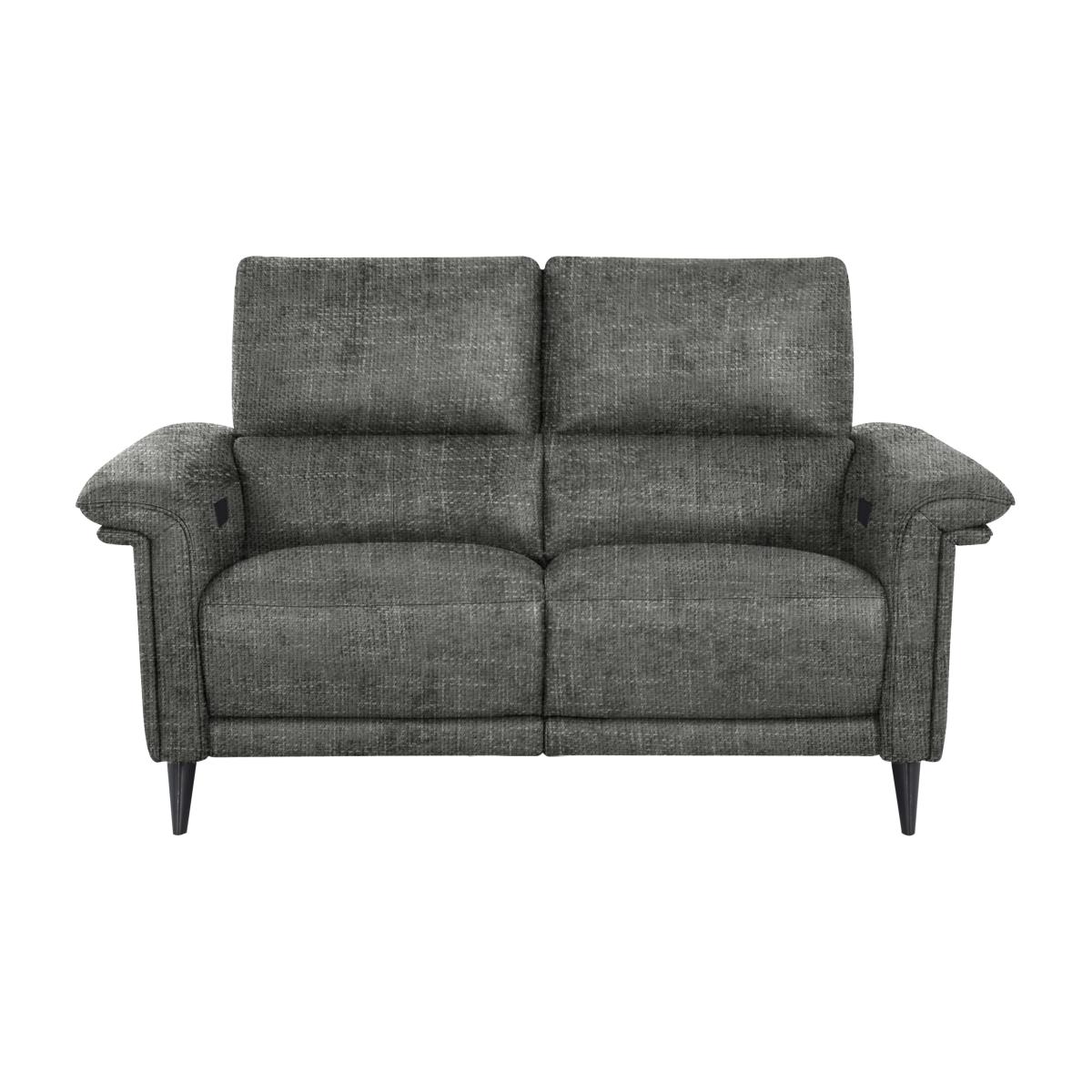Domicil - Huxley 2 Seater Fabric Power Recliner Sofa with Telescopic Headrests - Ash – image 1