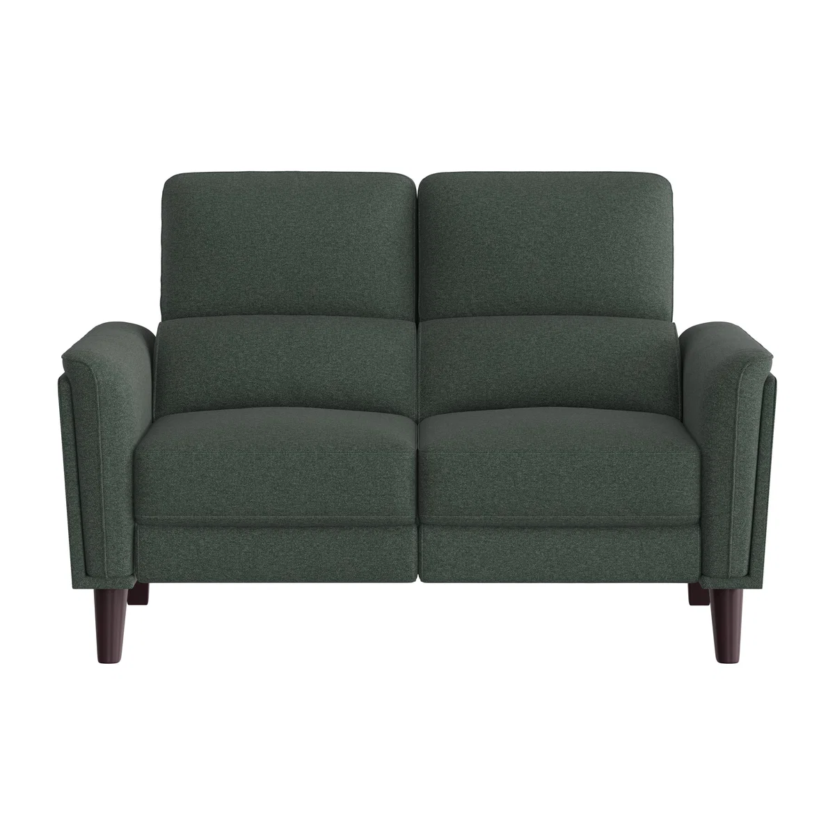 Compact Collection Klein 2 Seater Fabric Power Recliner Sofa with Telescopic Headrests - Moss Green – image 1