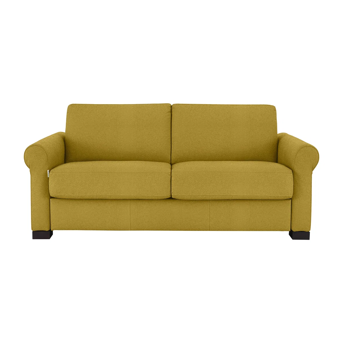 Nicoletti - Alcova 2.5 Seater Fabric Sofa with Scroll Arms - Yellow – image 1