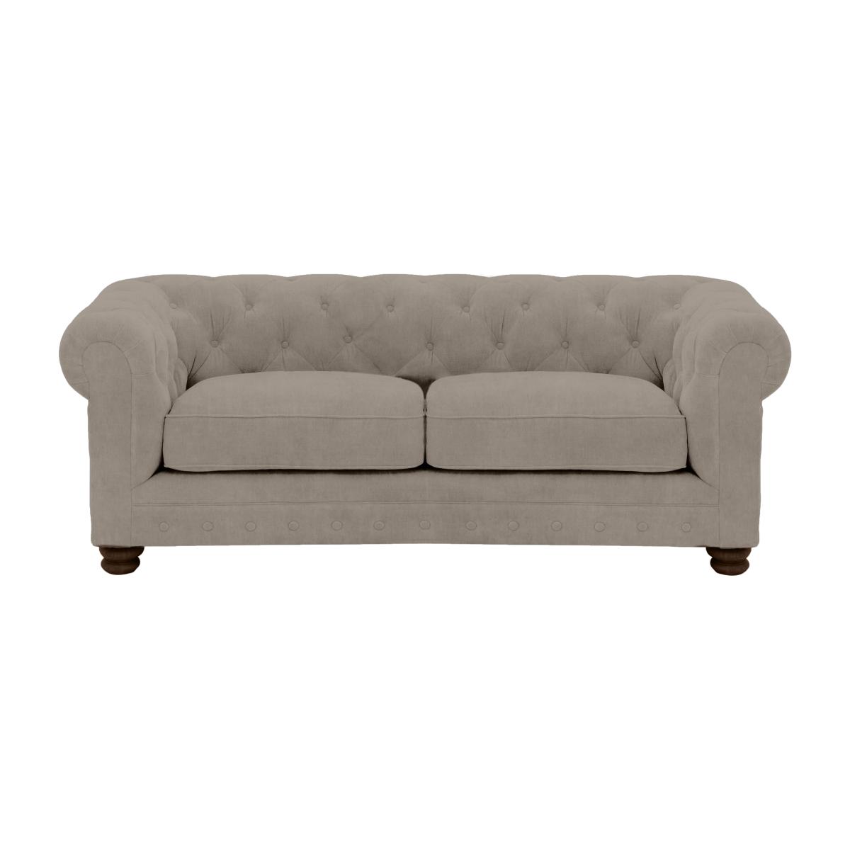 Alexander and James - Chesterfield Collection Hugo 2 Seater Fabric Sofa - Silver - Dark Feet