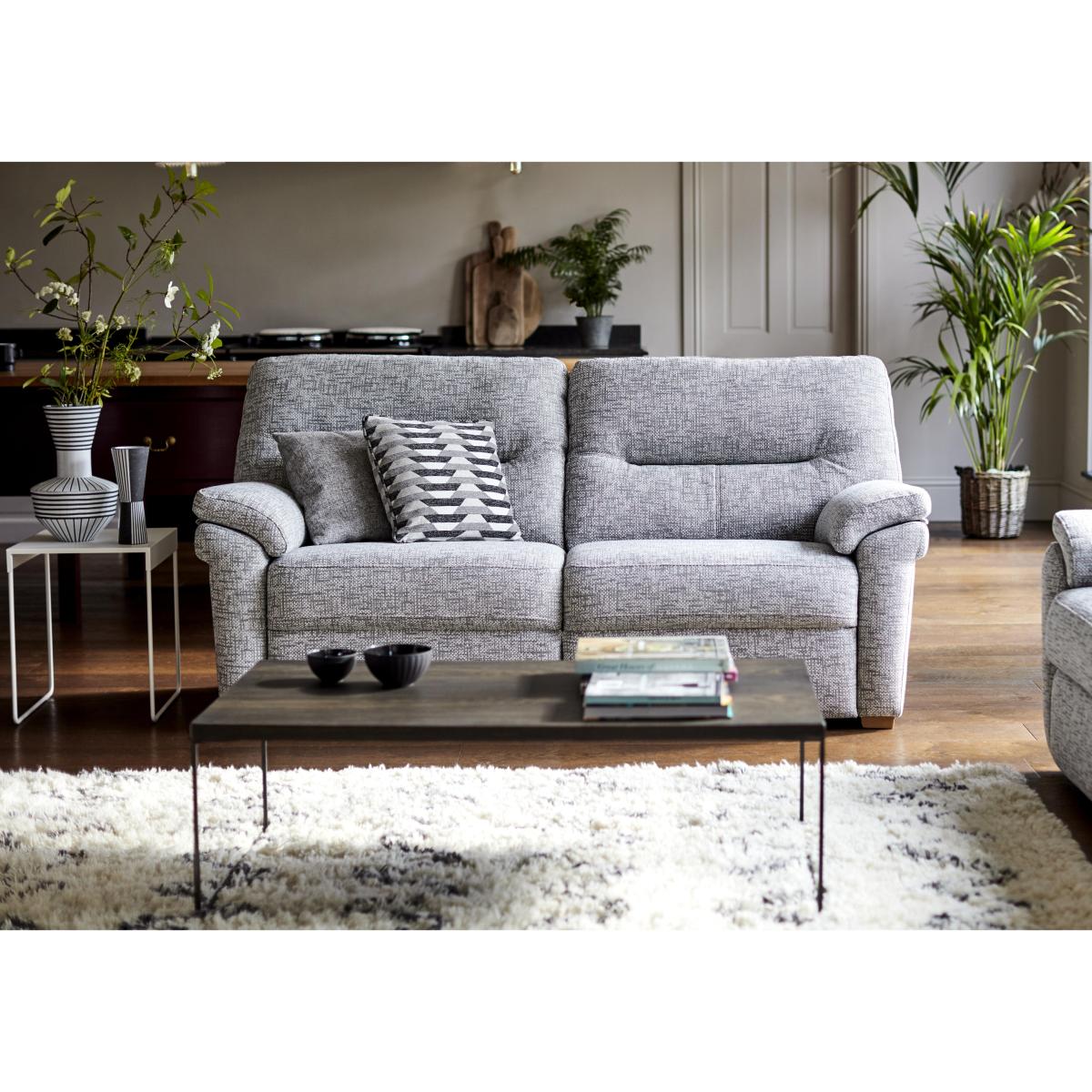 G Plan - Seattle 2.5 Seater Fabric Sofa with Wooden Feet - Nebular Pebble – image 2