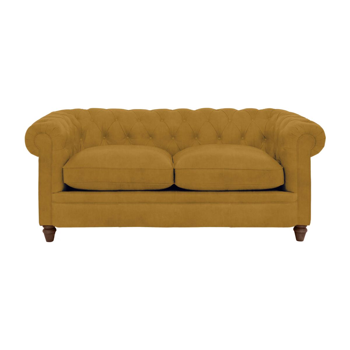 Alexander and James - Chesterfield Collection Ralph 2 Seater Fabric Sofa - Tumeric - Dark Feet