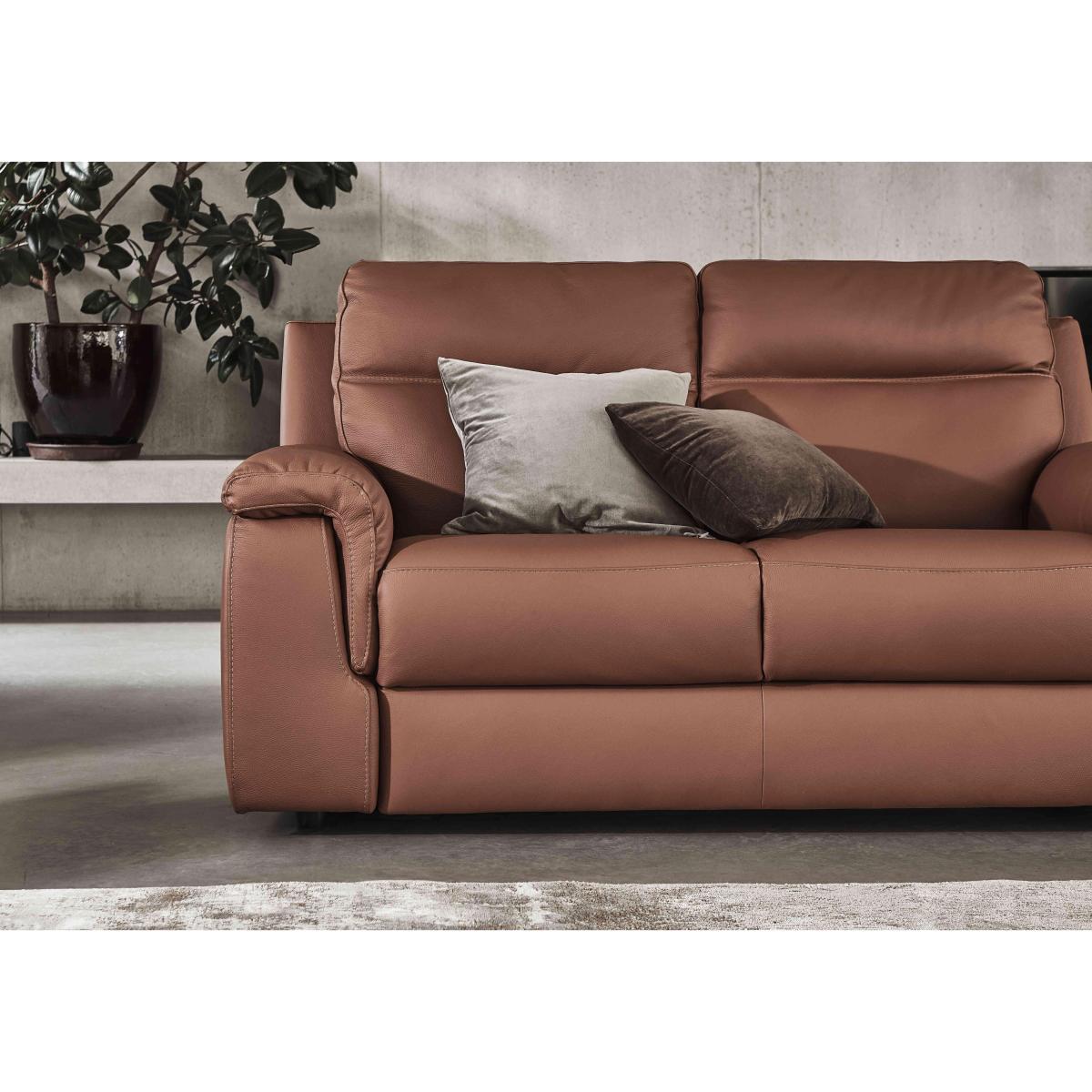 Nicoletti - Paolo 2 Seater Leather Power Recliner Sofa - Grey – image 3