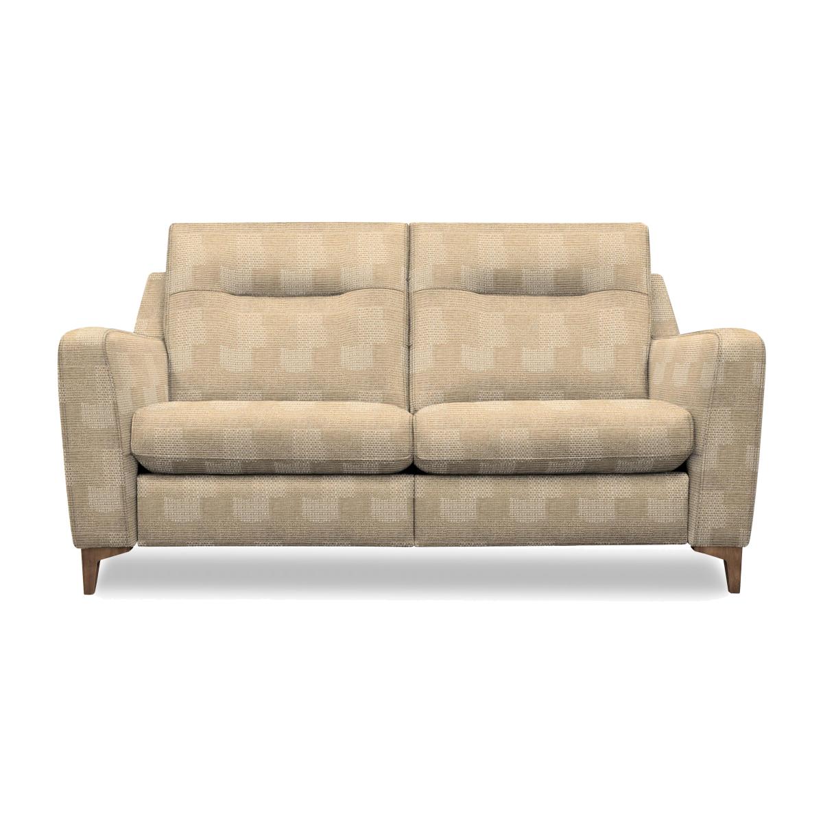 G Plan - Arlo 2 Seater Fabric Power Recliner Sofa - Faro Sand with Walnut Feet – image 1