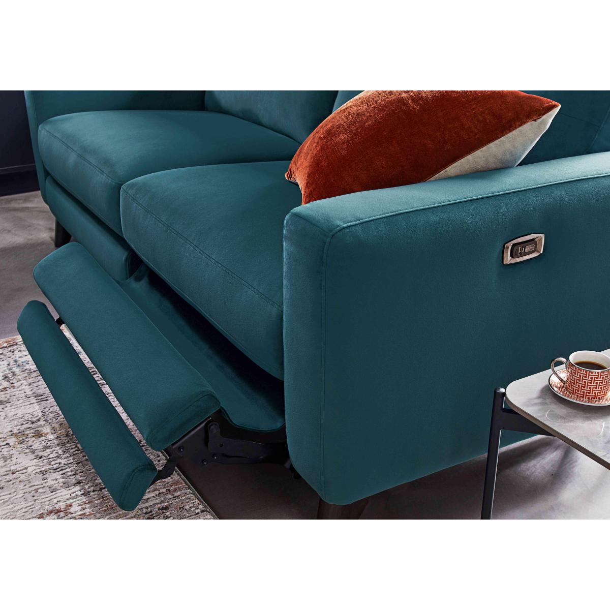 Jules 2 Seater Fabric Power Recliner Sofa - Light Khaki – image 5