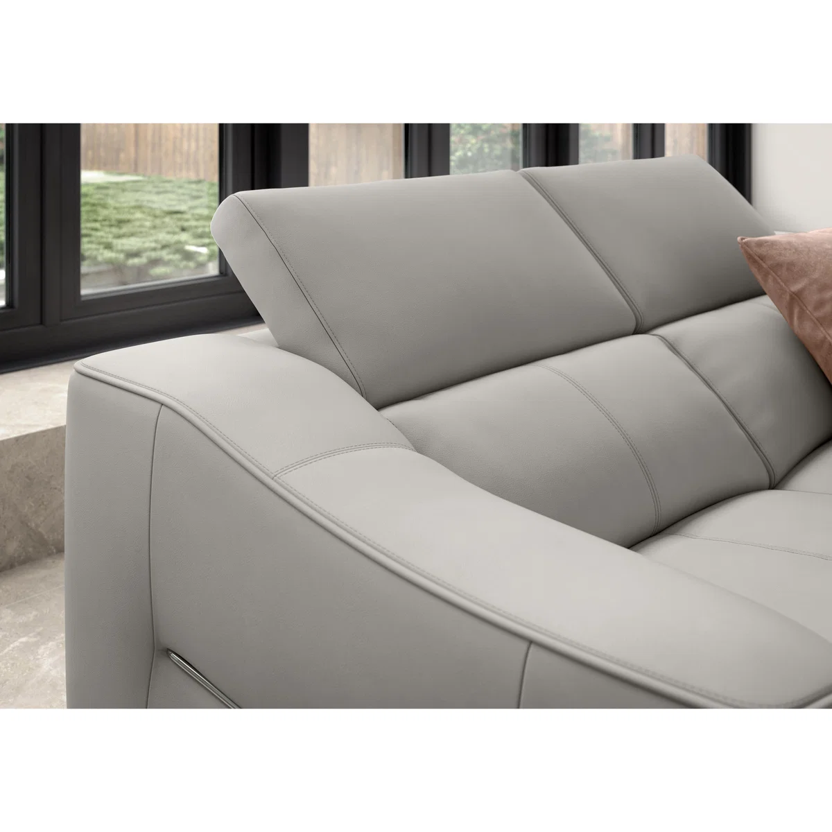 Elixir 2 Seater NC Leather Sofa - Pearl Blue – image 5