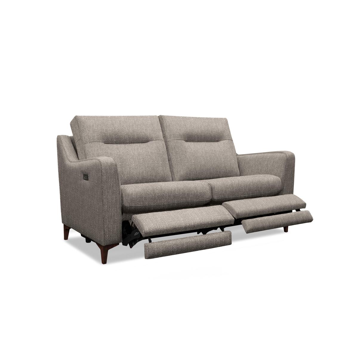 G Plan - Arlo 2 Seater Fabric Power Recliner Sofa - Swift Cygnet with Walnut Feet – image 9