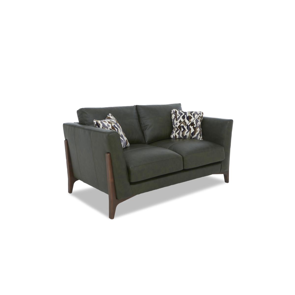 Iris 2 Seater Leather Sofa - Turino Green Mo Ft – image 5