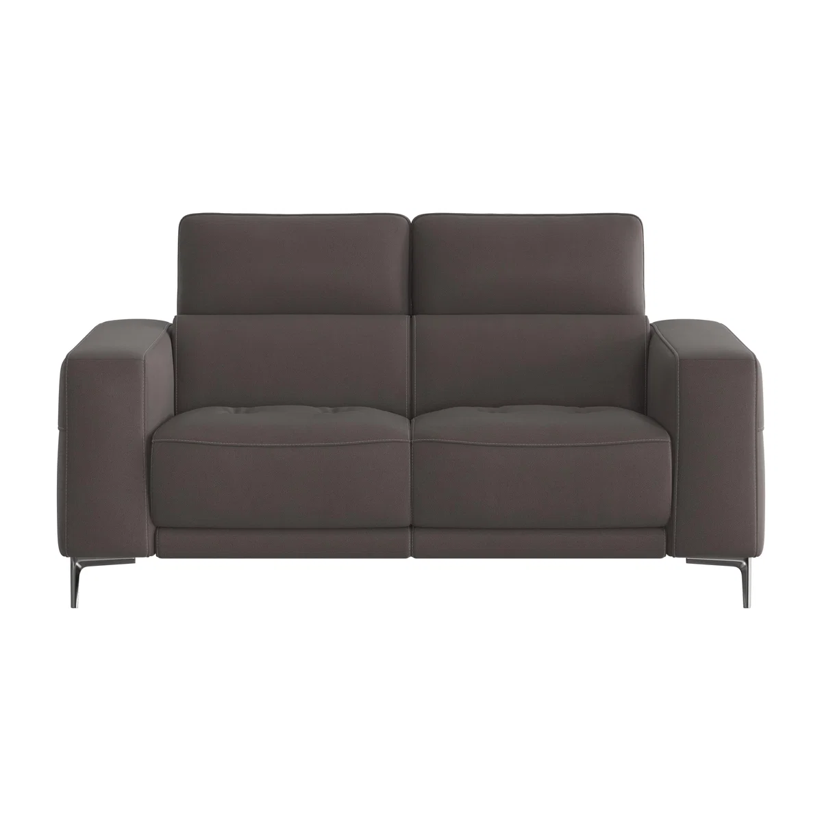 Adama 2 Seater Fabric Power Recliner Sofa with Telescopic Headrests - Grey – image 1
