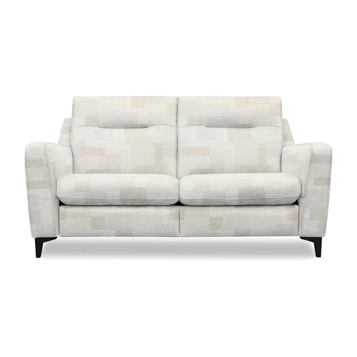G Plan - Arlo 2 Seater Fabric Power Recliner Sofa - Checkers Putty with Ebony Feet – image 1