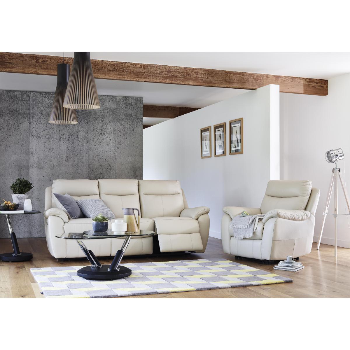 Snug 2 Seater Fabric Manual Recliner Sofa – image 2