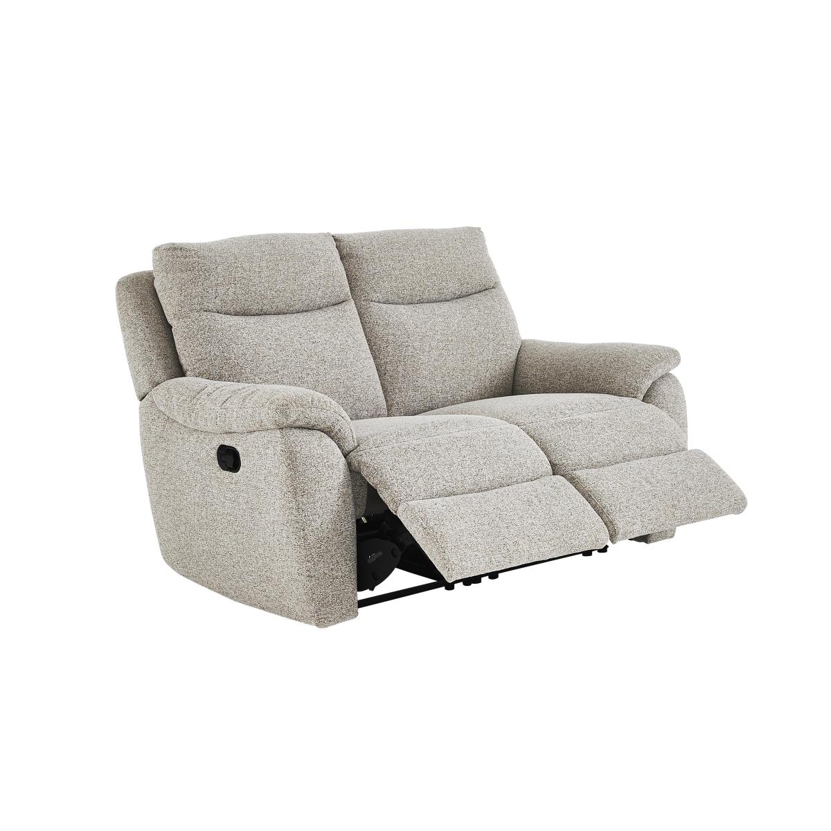 Snug 2 Seater Fabric Manual Recliner Sofa – image 5