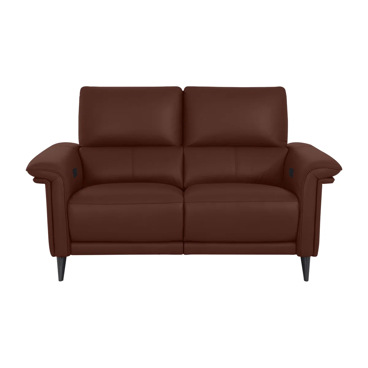 Domicil - Huxley 2 Seater Leather Power Recliner Sofa with Telescopic Headrests - NN Saddle Brown – image 1