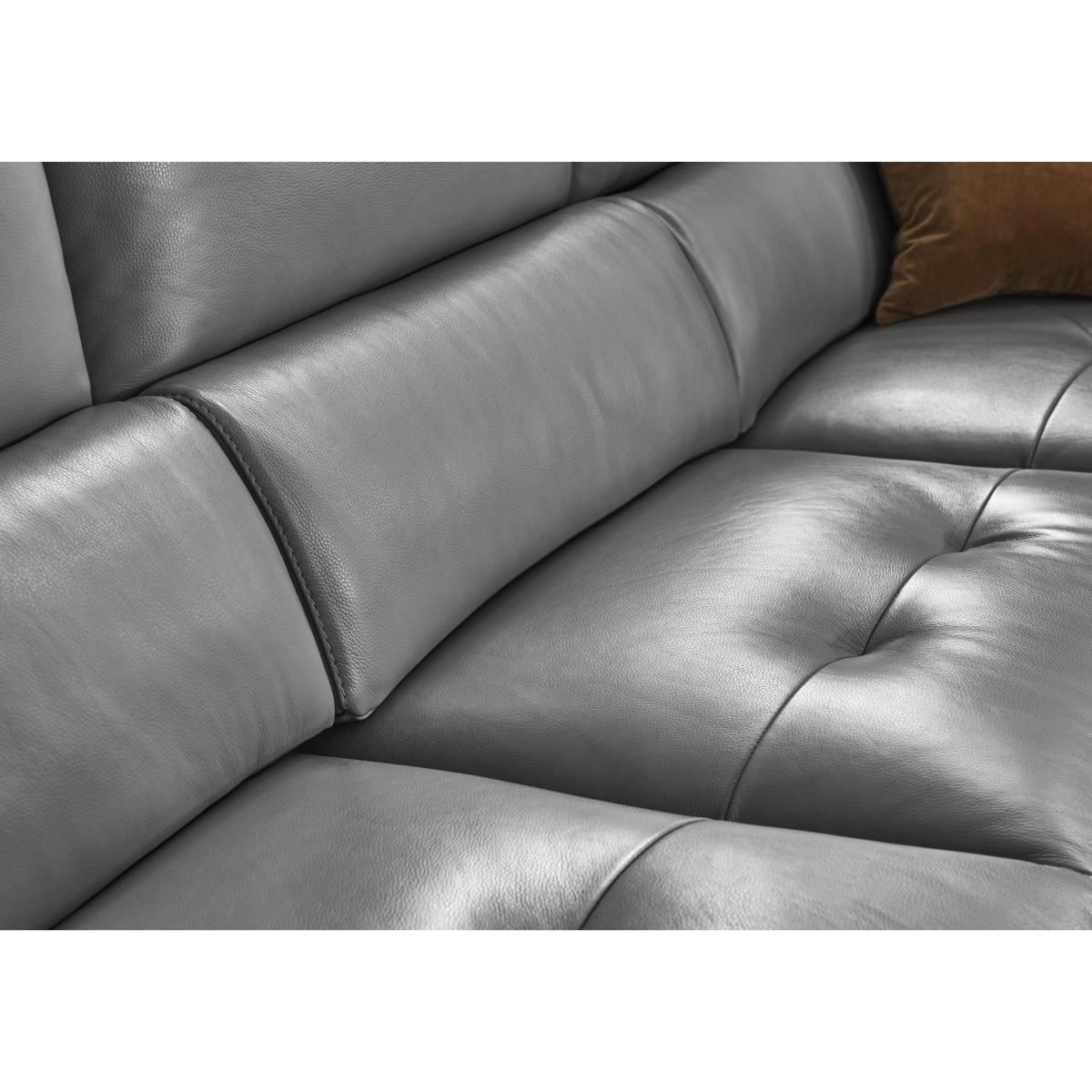 Adama 2 Seater Leather Power Recliner Sofa with Telescopic Headrests - Blue- World of Leather – image 4