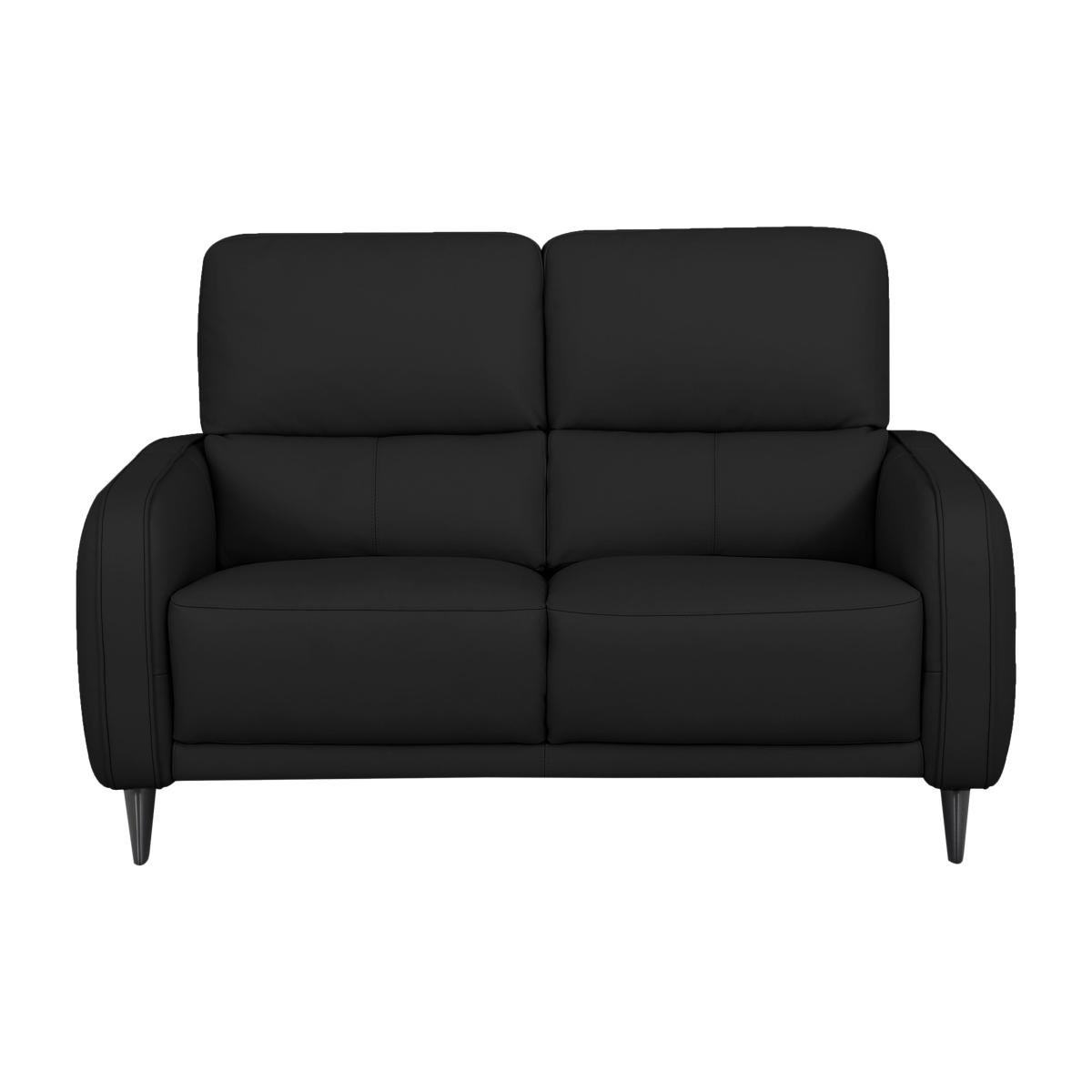 Domicil - Logan 2 Seater Leather Sofa - NP Black – image 1