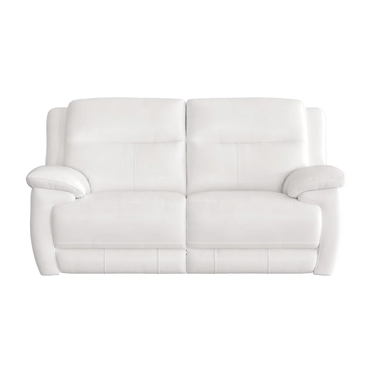 Touch 2 Seater Leather Sofa - White- World of Leather – image 1