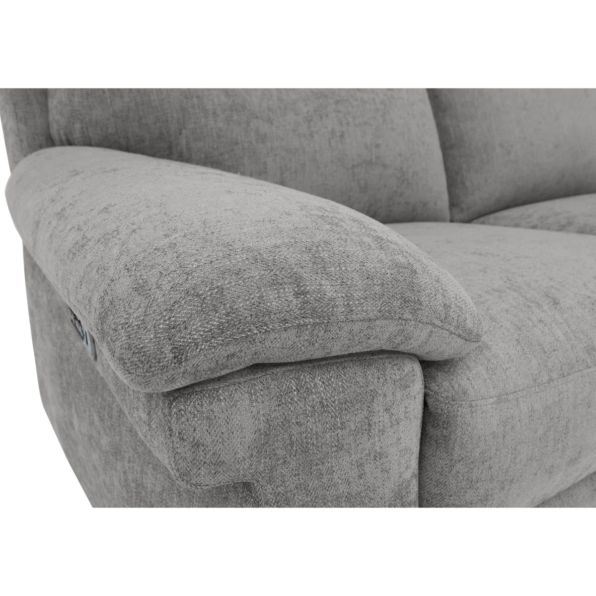 Comfort Story - Serene 2 Seater Fabric Power Recliner Sofa with Headrests and Power Lumbar - R23 Silver Grey – image 5