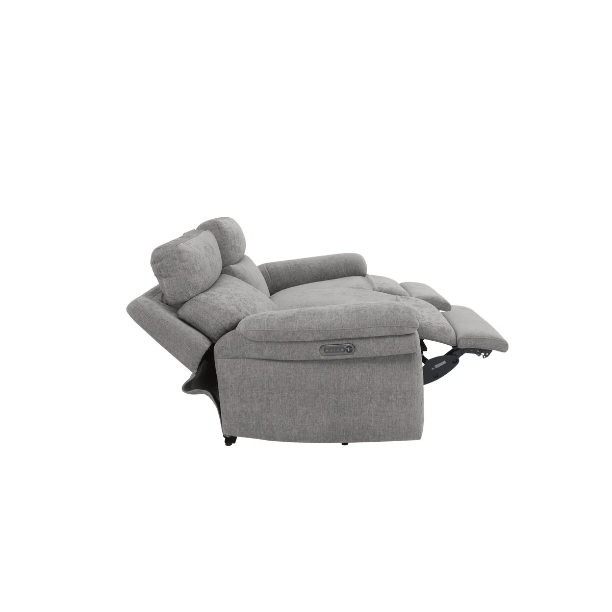 Comfort Story - Serene 2 Seater Fabric Power Recliner Sofa with Headrests and Power Lumbar - R23 Silver Grey – image 8