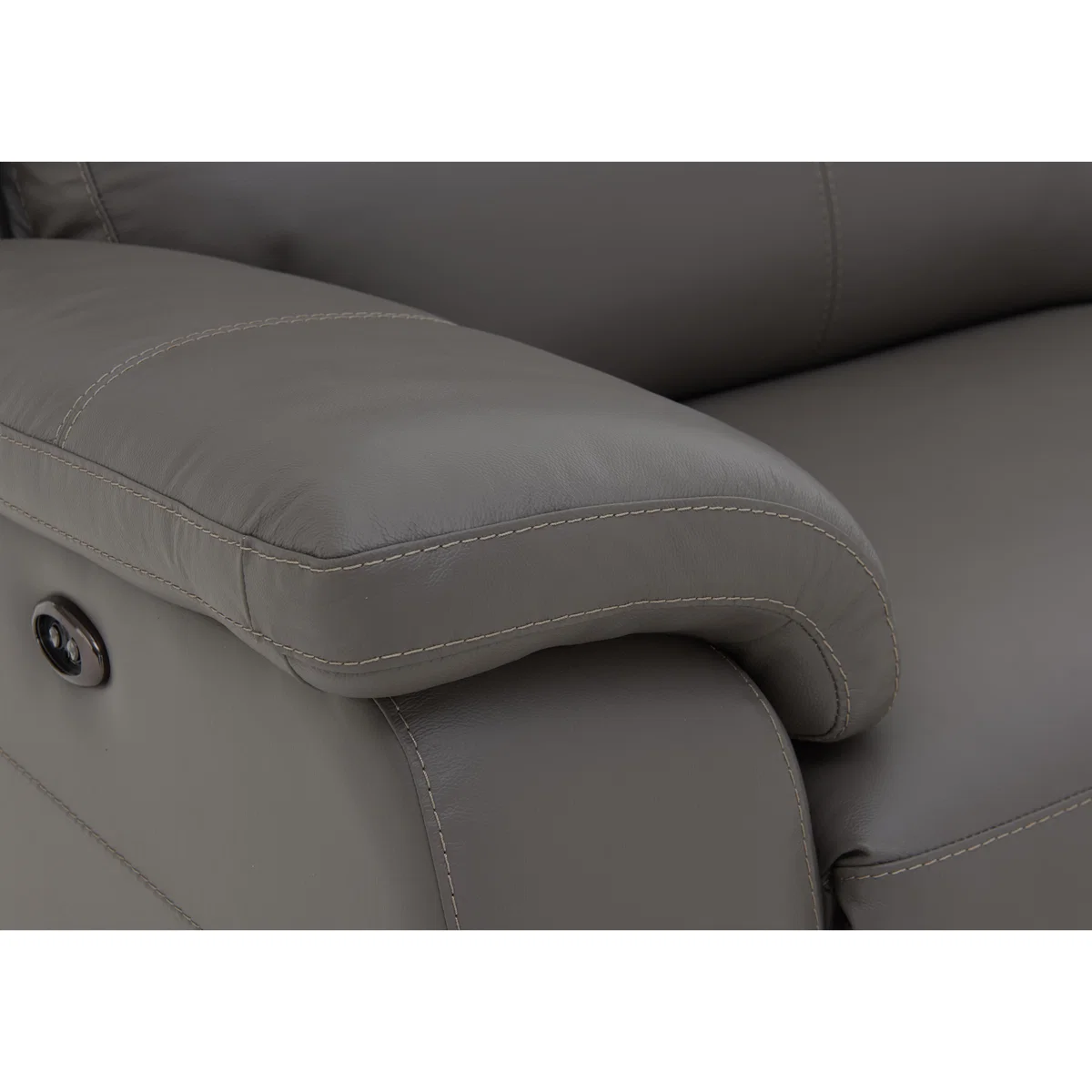 Missouri 2 Seater Leather Power Recliner Sofa - BV Elephant – image 4