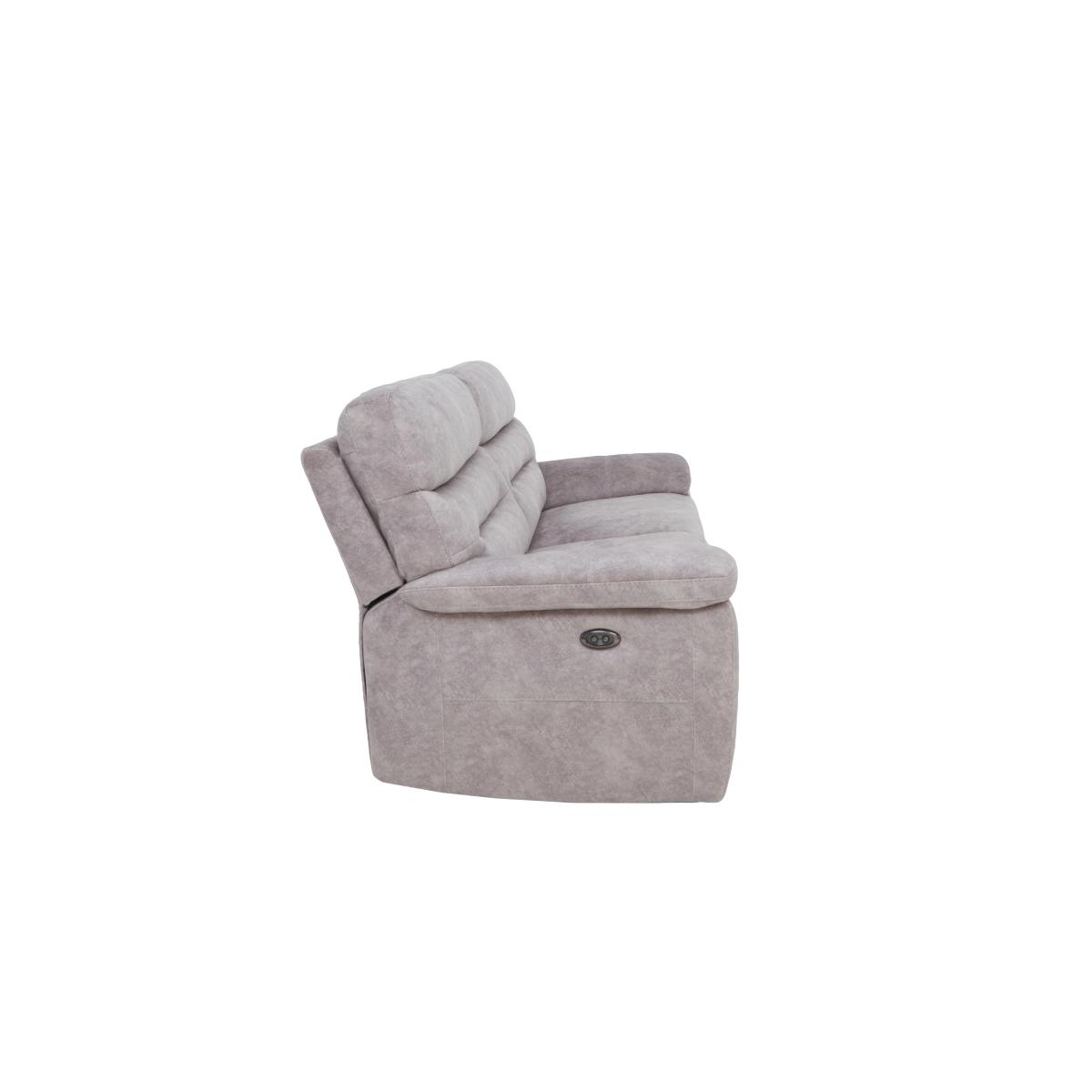 Comfort Story - Nimbus 2 Seater Fabric Power Recliner Sofa with Headrests and Power Lumbar - R23 Silver Grey – image 9
