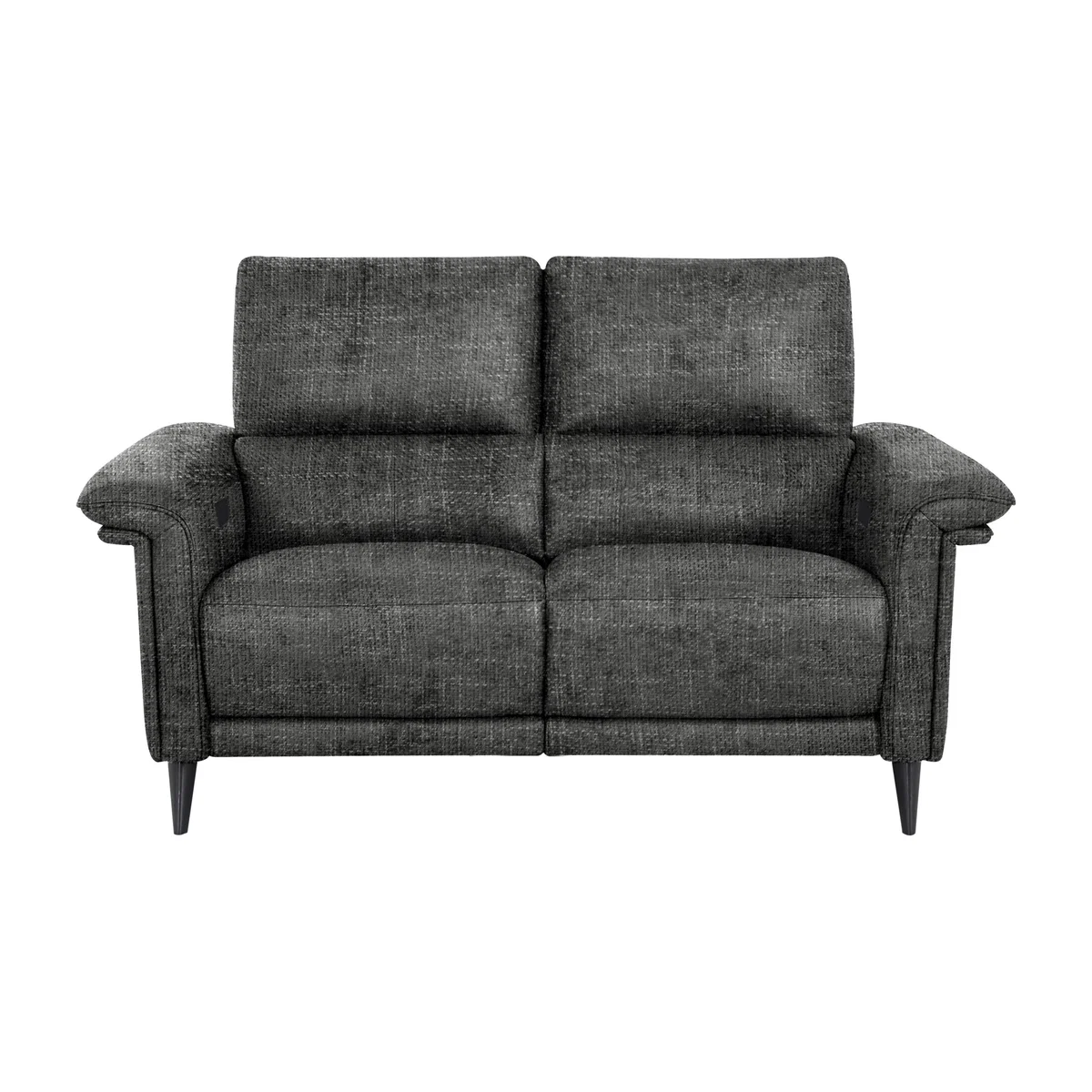 Domicil - Huxley 2 Seater Fabric Power Recliner Sofa with Telescopic Headrests - Gunmetal – image 1