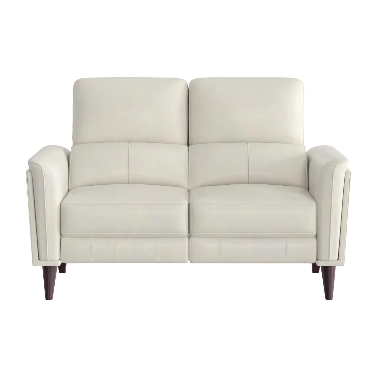 Compact Collection Klein 2 Seater BV Leather Power Recliner Sofa with Telescopic Headrests - Frost – image 1