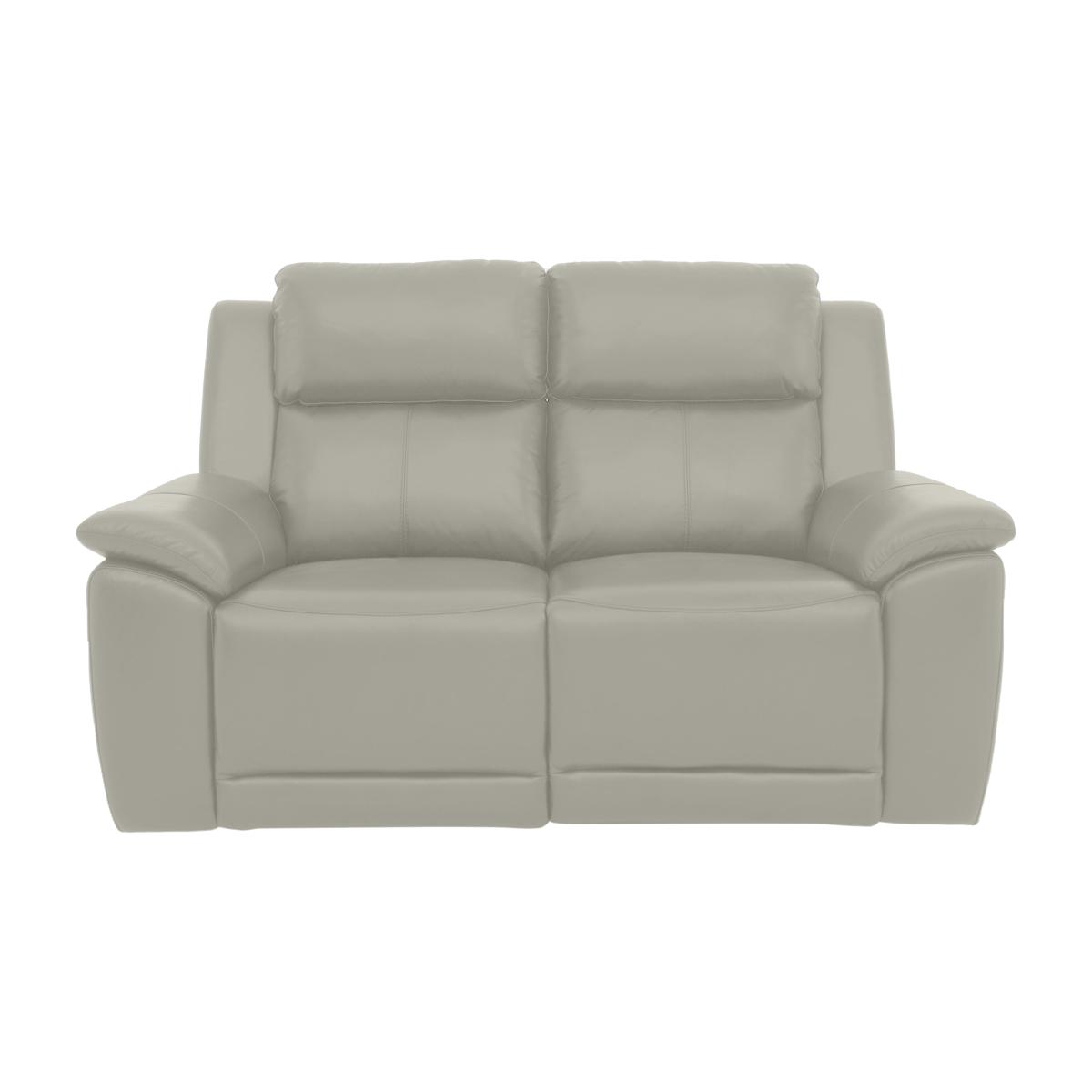 Utah 2 Seater Leather Power Recliner Sofa with Headrests and Power Lumbar - Sand – image 1