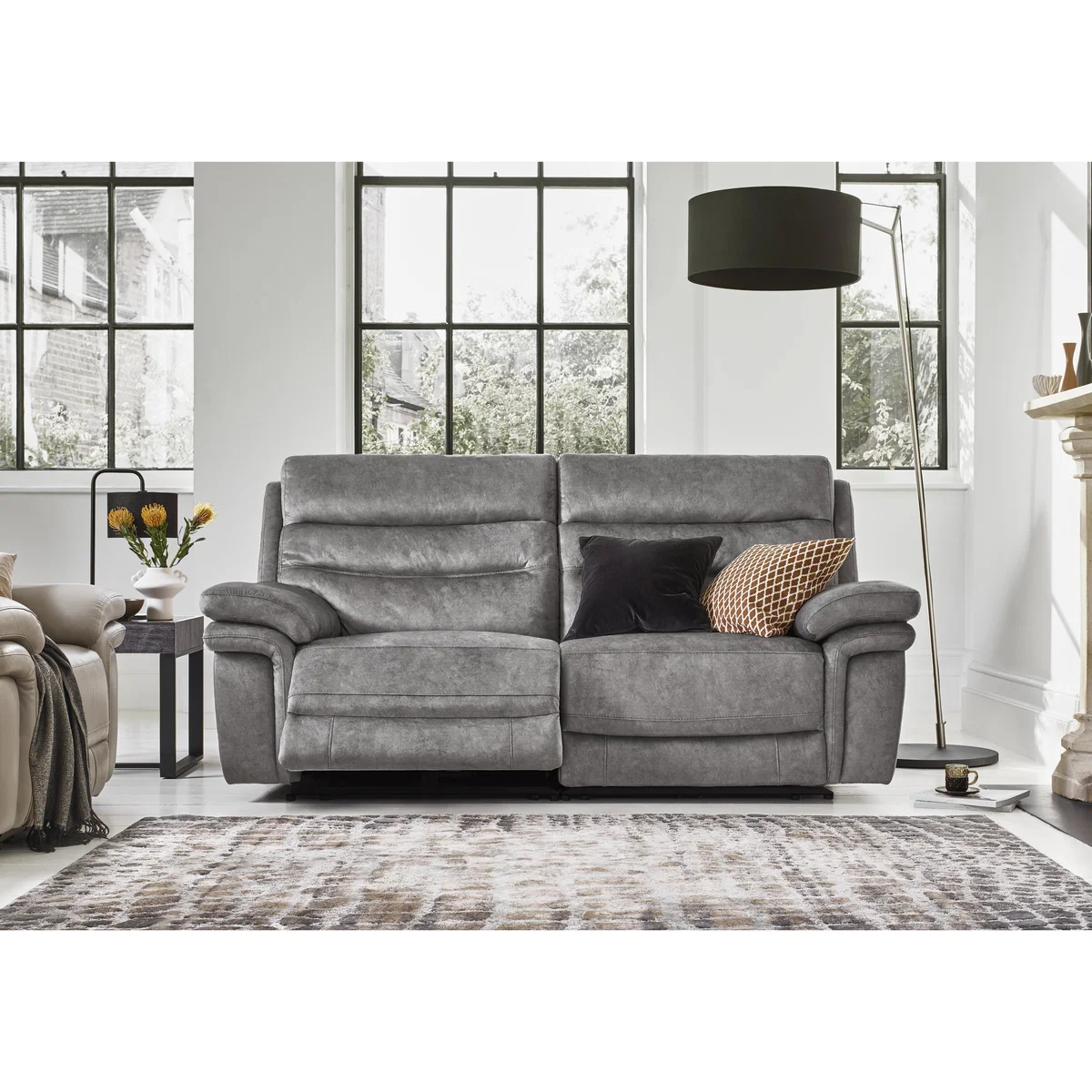 Berlin 2 Seater Fabric Sofa - Dark Grey – image 3