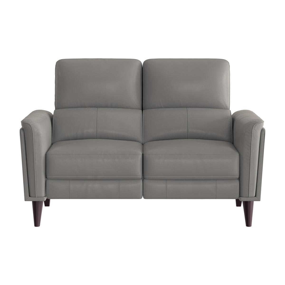 Compact Collection Klein 2 Seater NC Leather Power Recliner Sofa with Telescopic Headrests - Sleet – image 1