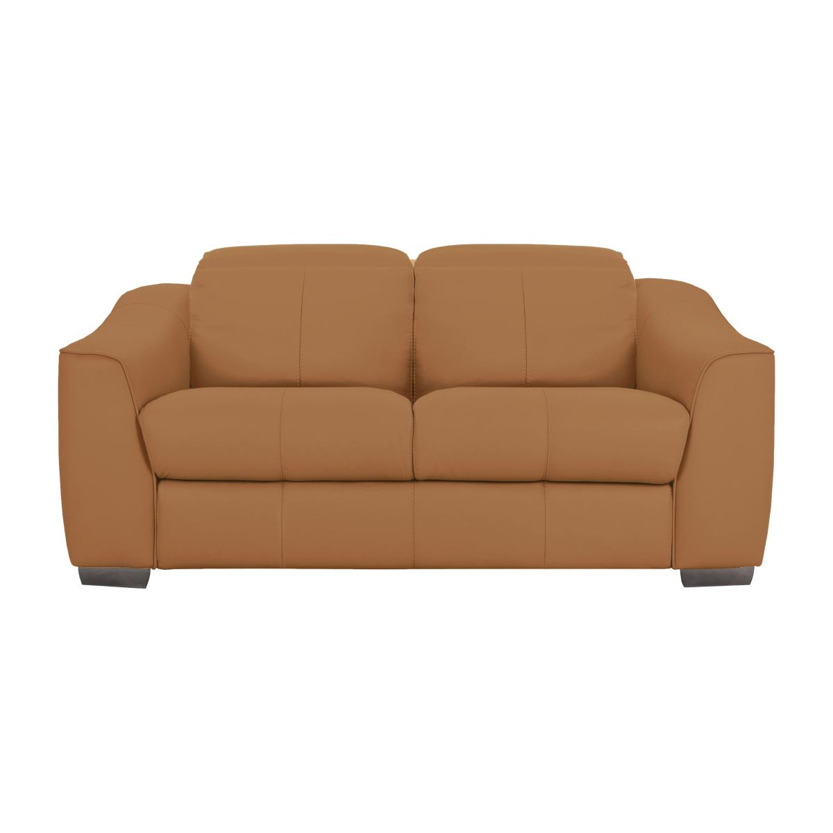 Xavier 2 Seater Leather Power Recliner Sofa with Power Headrests - Yellow- World of Leather – image 1